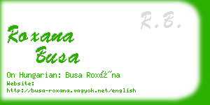 roxana busa business card